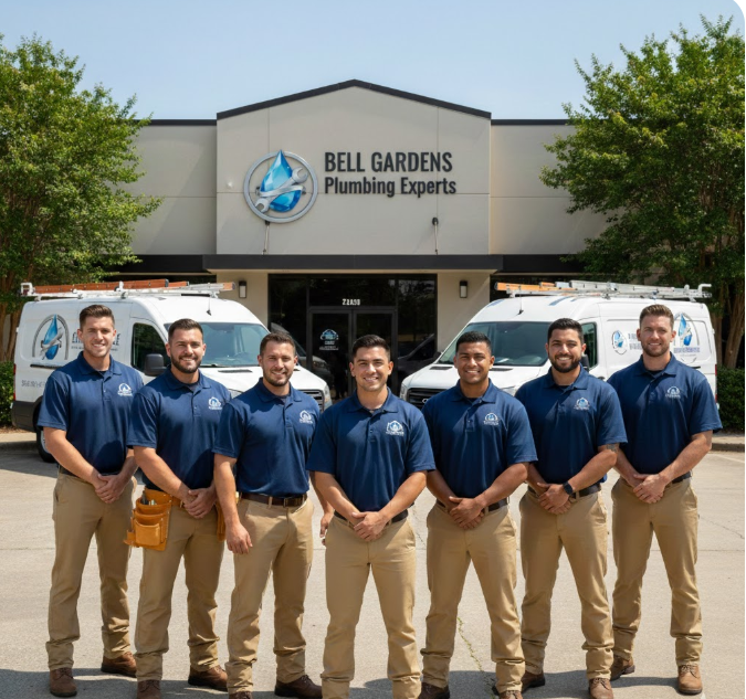 Professional plumber working in Bell Gardens